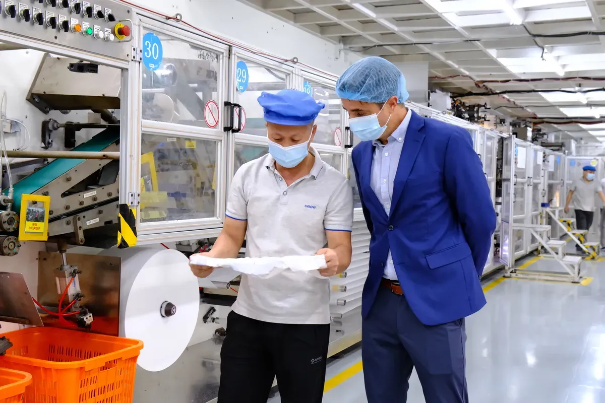 baby diaper quality control and inspection in manufacturing